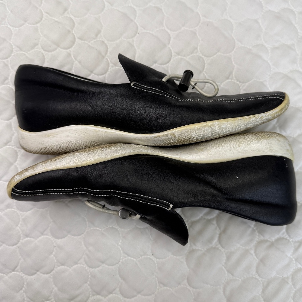 Prada‎ Leather Flats Made in Italy Size 37.5 - Picture 3 of 8